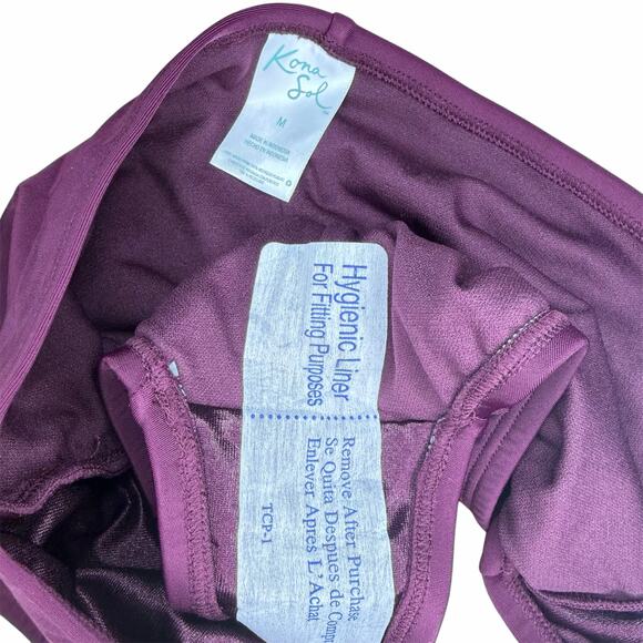 NWT Kona Sol High Coverage High Waist Bikini Bottom Size M - Picture 3 of 4